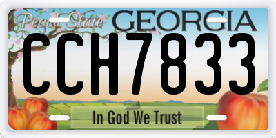 GA license plate CCH7833