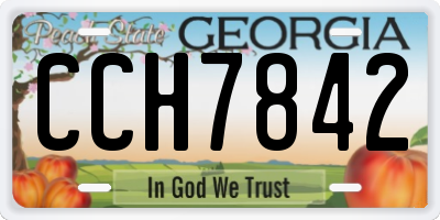 GA license plate CCH7842