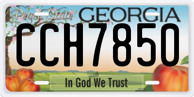GA license plate CCH7850