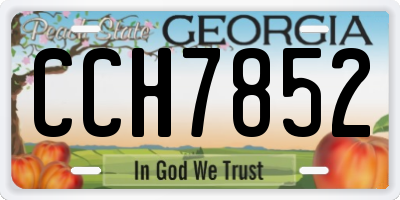 GA license plate CCH7852