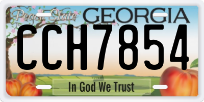 GA license plate CCH7854