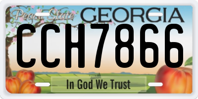 GA license plate CCH7866