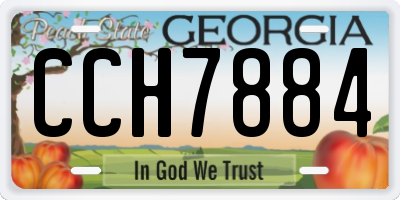 GA license plate CCH7884