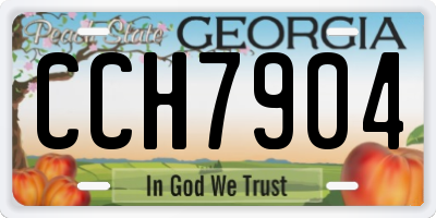 GA license plate CCH7904
