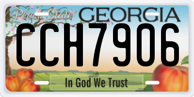 GA license plate CCH7906