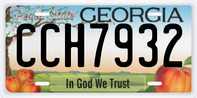 GA license plate CCH7932