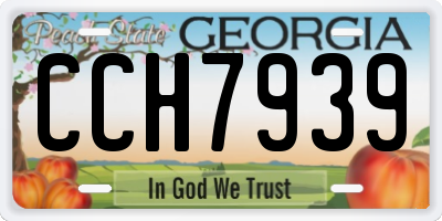 GA license plate CCH7939