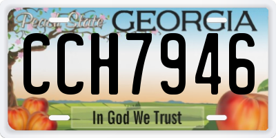 GA license plate CCH7946