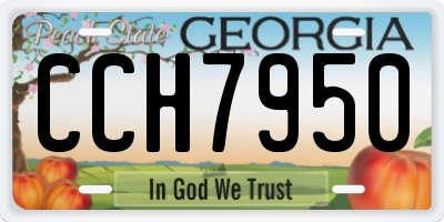 GA license plate CCH7950
