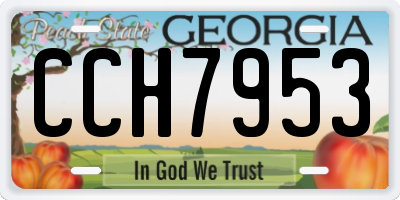GA license plate CCH7953