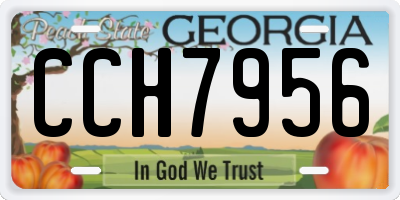 GA license plate CCH7956