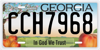 GA license plate CCH7968
