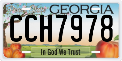 GA license plate CCH7978