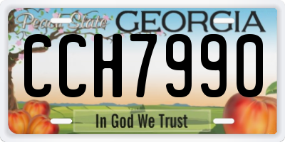 GA license plate CCH7990