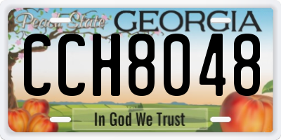 GA license plate CCH8048
