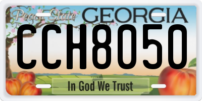 GA license plate CCH8050