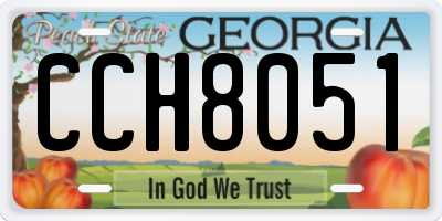 GA license plate CCH8051