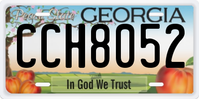 GA license plate CCH8052