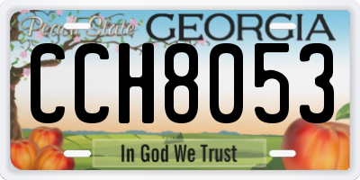 GA license plate CCH8053