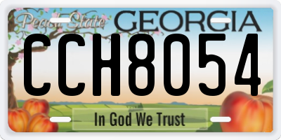 GA license plate CCH8054