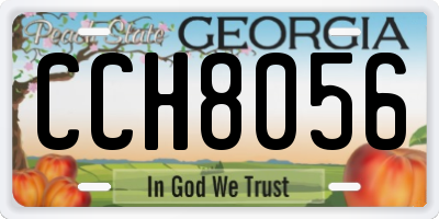 GA license plate CCH8056