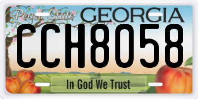 GA license plate CCH8058