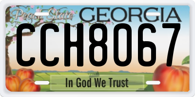 GA license plate CCH8067