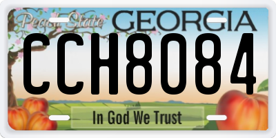 GA license plate CCH8084