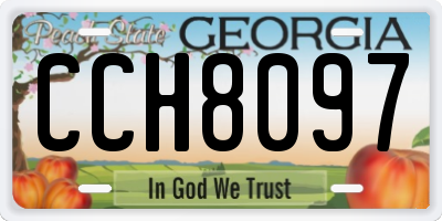GA license plate CCH8097
