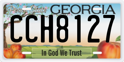 GA license plate CCH8127