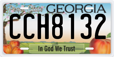 GA license plate CCH8132