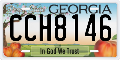 GA license plate CCH8146