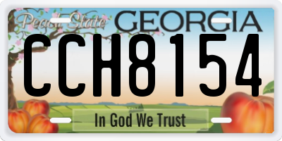 GA license plate CCH8154