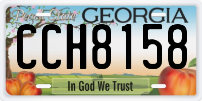 GA license plate CCH8158