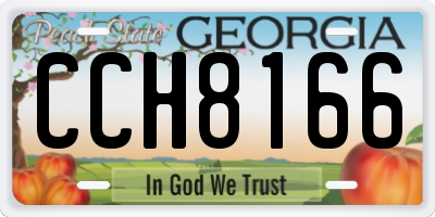 GA license plate CCH8166