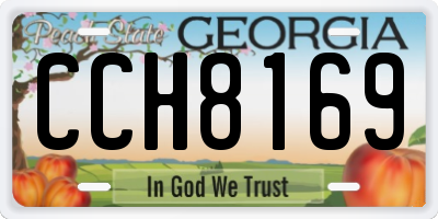 GA license plate CCH8169