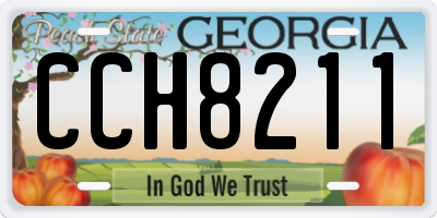 GA license plate CCH8211