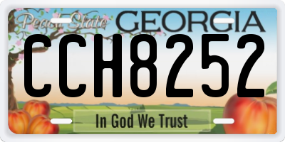 GA license plate CCH8252