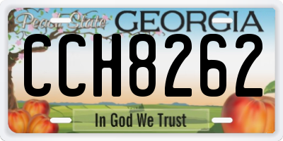 GA license plate CCH8262
