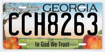 GA license plate CCH8263