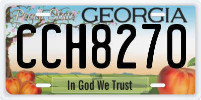 GA license plate CCH8270