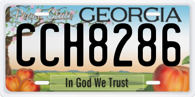 GA license plate CCH8286