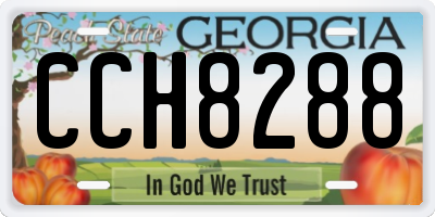 GA license plate CCH8288