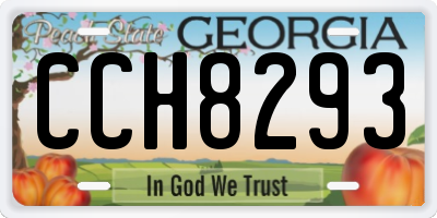GA license plate CCH8293