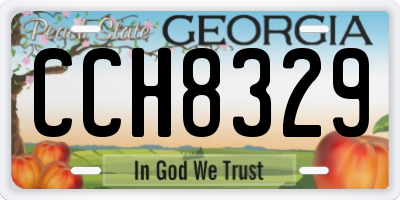 GA license plate CCH8329