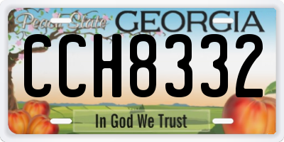 GA license plate CCH8332