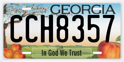 GA license plate CCH8357