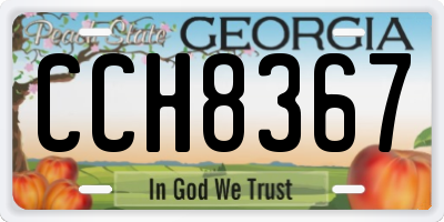 GA license plate CCH8367