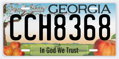 GA license plate CCH8368