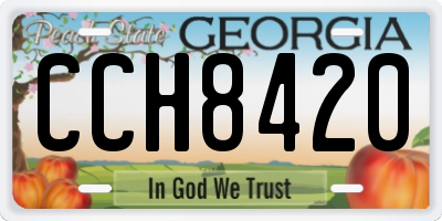 GA license plate CCH8420